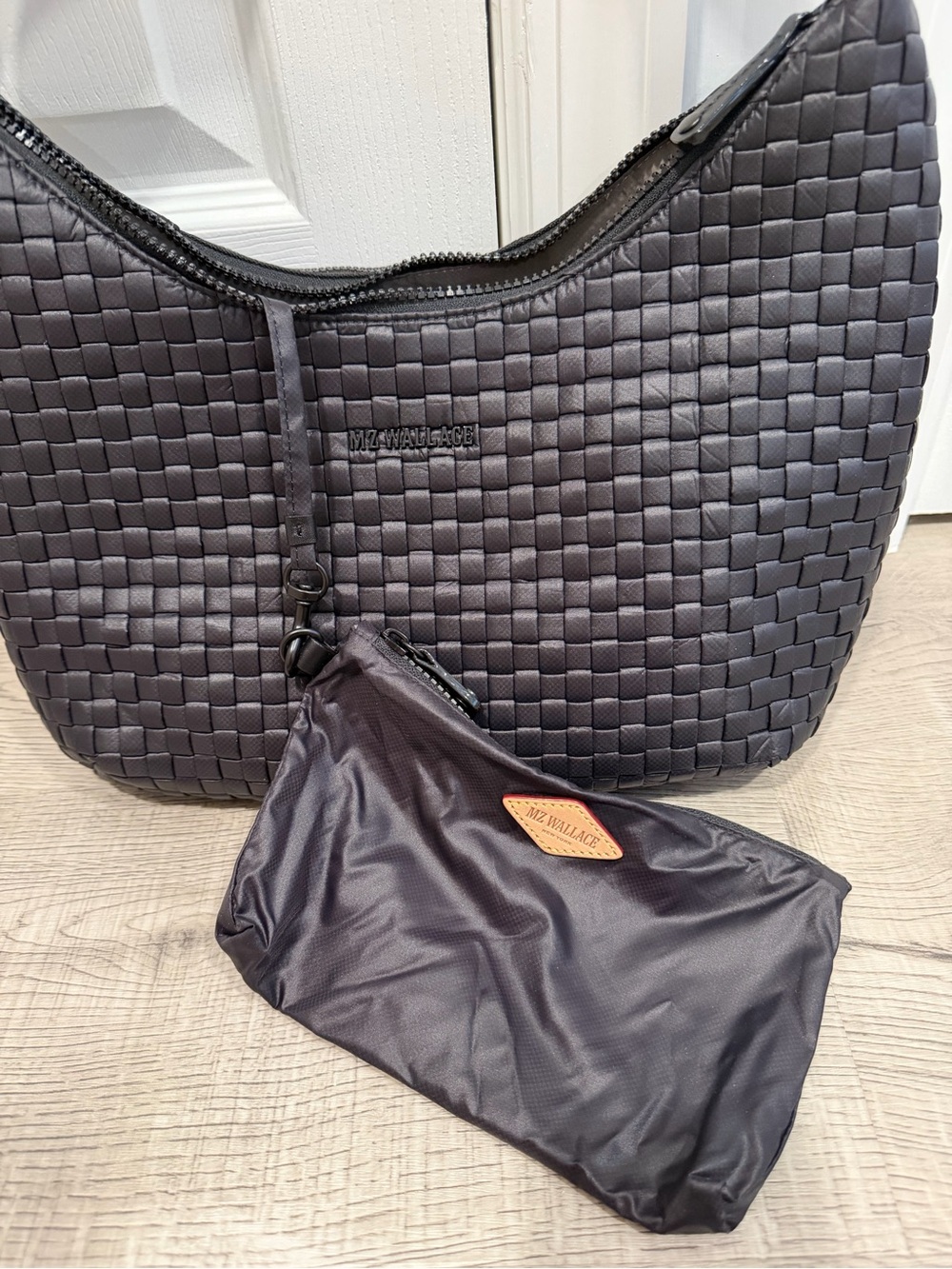 MZ Wallace Black Woven Shoulder Bag - Picture 5 of 11